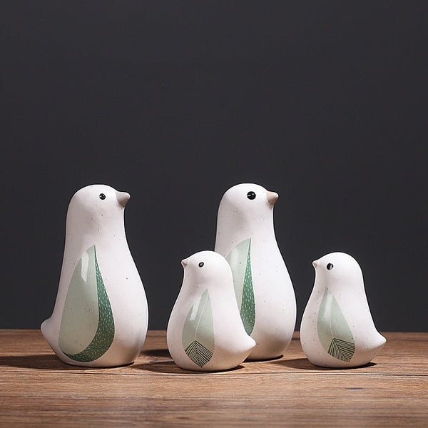 Nordic Cute Ceramic Bird Home Ornament