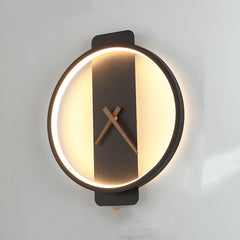 Nordic Bedside Wall Lamp Clock Design