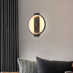 Nordic Bedside Wall Lamp Clock Design