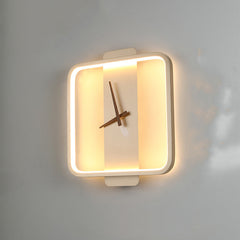 Nordic Bedside Wall Lamp Clock Design
