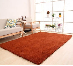 Fluffy Soft White Plush Living Room Rug