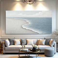 Abstract Beach Shore Coastal Landscape Wall Art