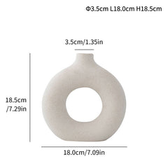 Unglazed Spotted Ceramic Modern Decorative Vase