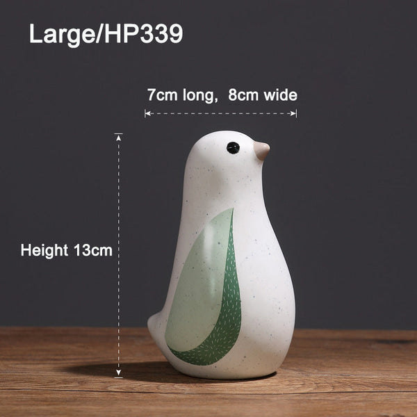 Nordic Cute Ceramic Bird Home Ornament