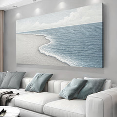 Abstract Beach Shore Coastal Landscape Wall Art
