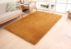 Fluffy Soft White Plush Living Room Rug