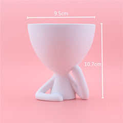Cartoon Abstract Cheek Support Desktop Figurine