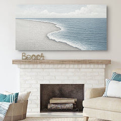 Abstract Beach Shore Coastal Landscape Wall Art