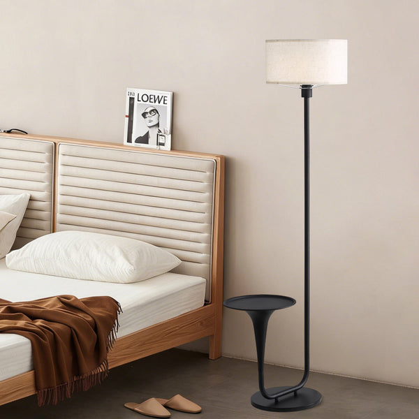 Dimmable Vintage Floor Lamp With Side Table