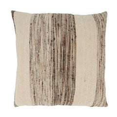 Fennco Styles Woven Textured Striped Decorative Cotton Throw Pillow - Grey Accent Cushion for Home, Couch, Bedroom, Living Room and Office Décor