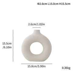 Unglazed Spotted Ceramic Modern Decorative Vase