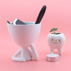 Cartoon Abstract Cheek Support Desktop Figurine