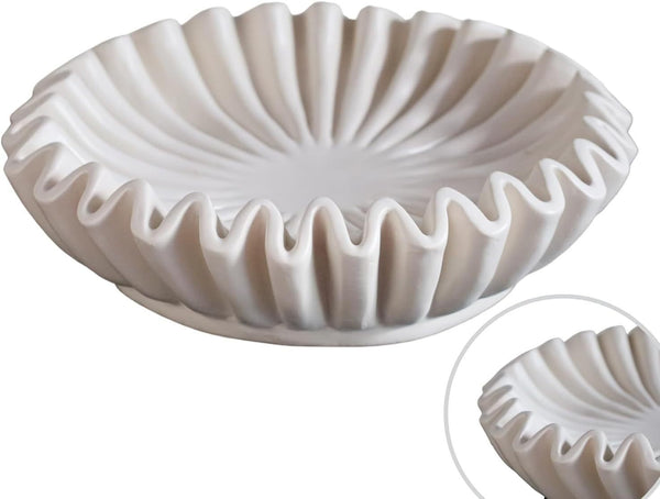 Retro Lotus Leaf Edge Decorative Bowl