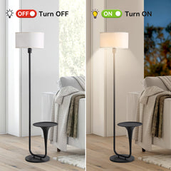 Dimmable Vintage Floor Lamp With Side Table