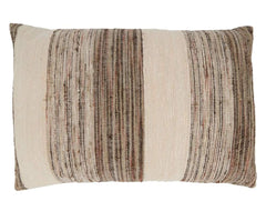 Fennco Styles Woven Textured Striped Decorative Cotton Throw Pillow - Grey Accent Cushion for Home, Couch, Bedroom, Living Room and Office Décor