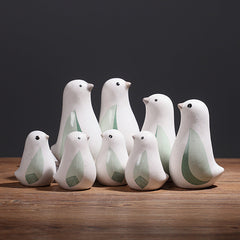Nordic Cute Ceramic Bird Home Ornament