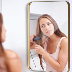32-Inch Metal Frame Rectangle Wall Mirror