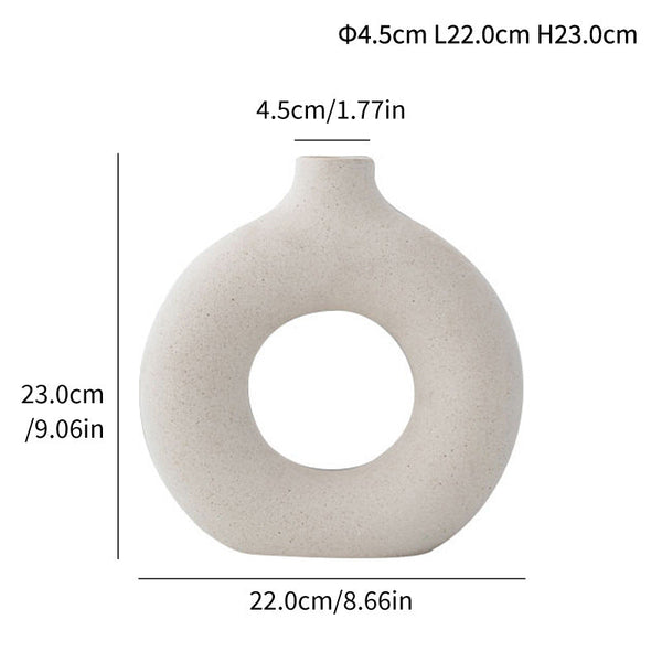 Unglazed Spotted Ceramic Modern Decorative Vase