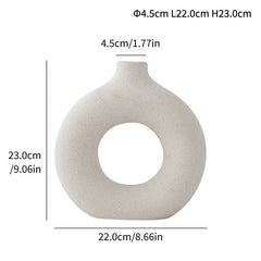 Unglazed Spotted Ceramic Modern Decorative Vase