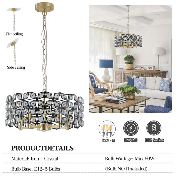 Modern Round Crystal Luxury Living Room Chandelier