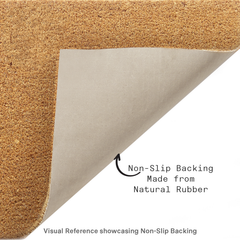 Wild Flowers Gray Coir Outdoor Doormat