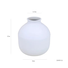 Matte Black Metal Vase For Dried Flowers