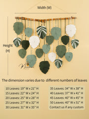 Elodie Monstera Mixed Macrame Leaf Wall Hanging