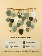 Elodie Monstera Mixed Macrame Leaf Wall Hanging