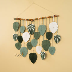 Elodie Monstera Mixed Macrame Leaf Wall Hanging