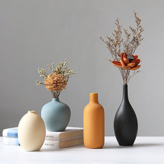 Modern Ceramic Three-Piece Flower Vase Set