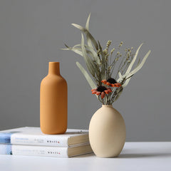 Modern Ceramic Three-Piece Flower Vase Set