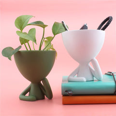 Cartoon Abstract Cheek Support Desktop Figurine