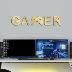 Acrylic Mirror Gamer Wall Decal Decor
