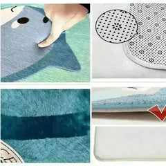 Large Geometric Soft Non-Slip Living Rug