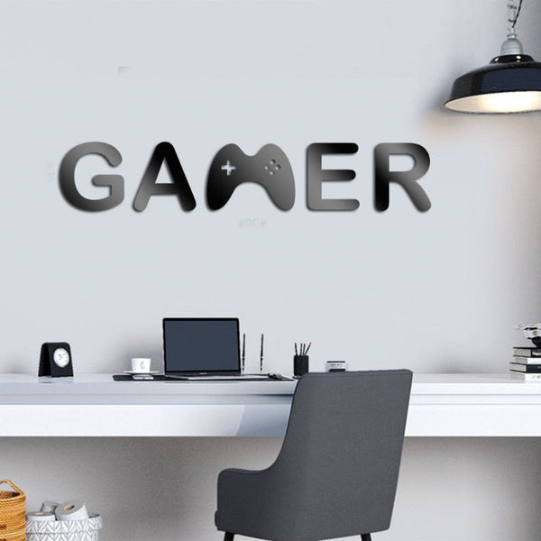 Acrylic Mirror Gamer Wall Decal Decor
