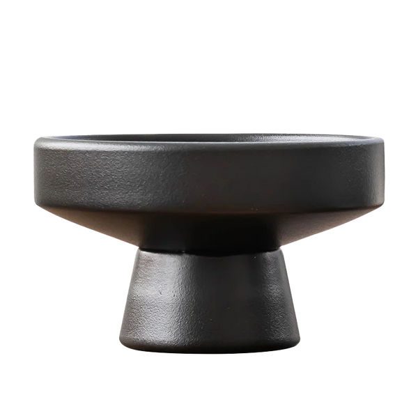 Retro Black Ceramic Vase Plant Pot