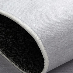Gradient Grey Leaf Pattern Runner