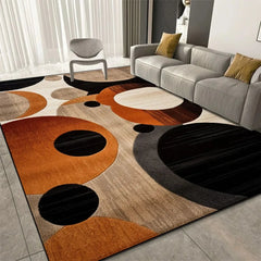 Large Geometric Soft Non-Slip Living Rug