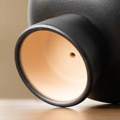 Retro Black Ceramic Vase Plant Pot