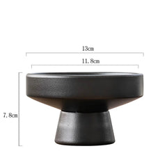 Retro Black Ceramic Vase Plant Pot