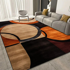 Large Geometric Soft Non-Slip Living Rug