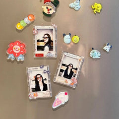 Magnetic 3-Inch Refrigerator Photo Frame Set