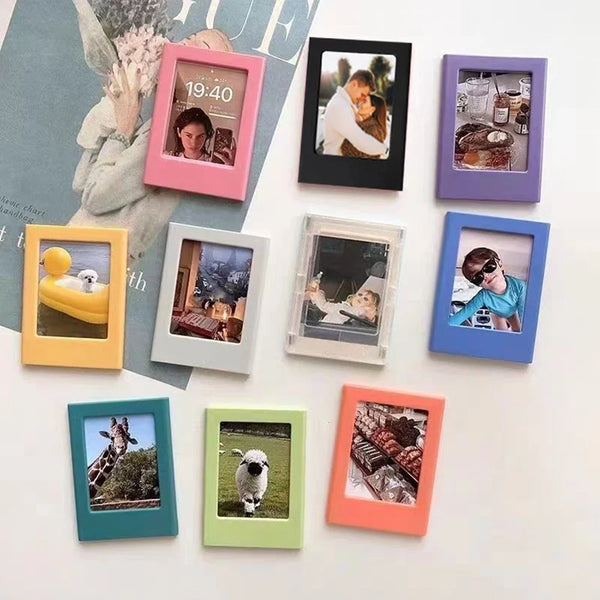 Magnetic 3-Inch Refrigerator Photo Frame Set
