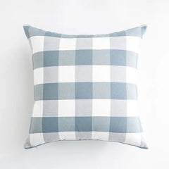Light Blue Plaid Baby Pillow Cover