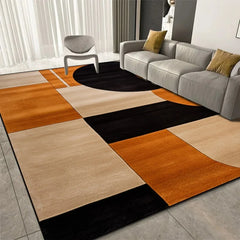 Large Geometric Soft Non-Slip Living Rug