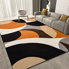 Large Geometric Soft Non-Slip Living Rug