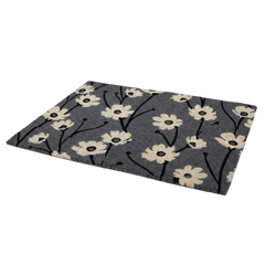 Wild Flowers Gray Coir Outdoor Doormat