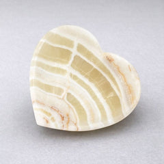 Banded Onyx Calcite Heart Jewelry Dish