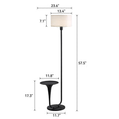Dimmable Vintage Floor Lamp With Side Table
