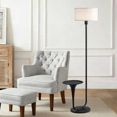 Dimmable Vintage Floor Lamp With Side Table